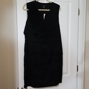 Alfani Black Dress with Asymmetrical Detail